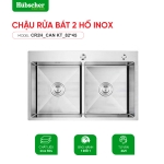 Chậu rửa bát 2 hố Hubscher Model: CR2H_CAN KT_82*45